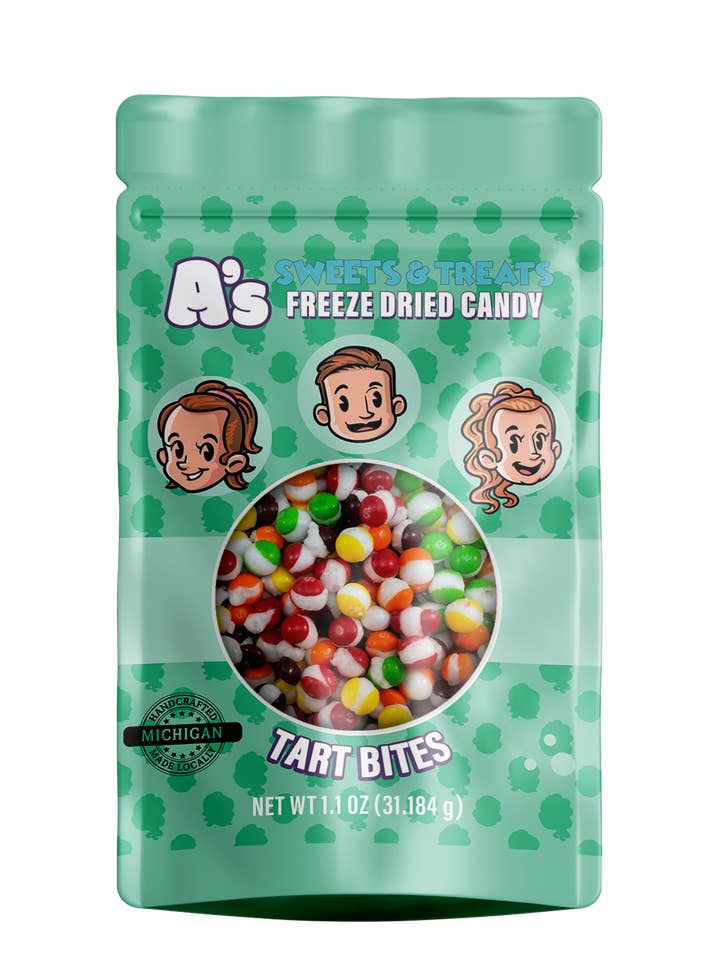 Tart Bites 31,2 g Snackgröße für den Großhandel von A’s Sweets & Treats Freeze Dried Candy