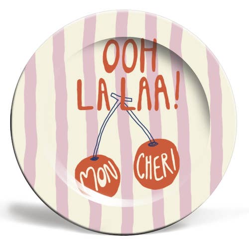 Plates 'Ooh La laa Mon Cheri' for wholesale by ART WOW