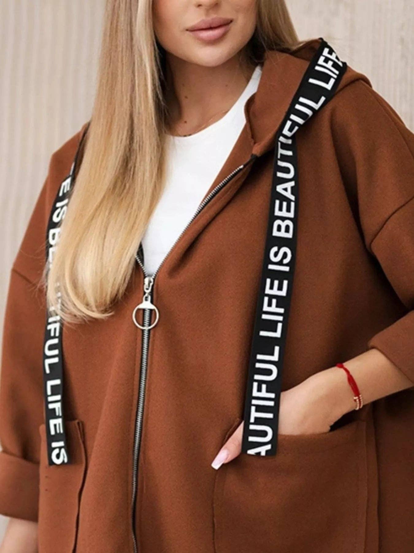 React Activewear – wholesale Hoodie – Women's – Full Size Hooded Zip-Up Longline Outerwear Plus Size13