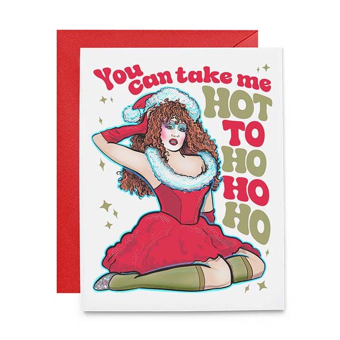 Chappell Roan Christmas Ho Ho Ho Card for wholesale by Hello Harlot