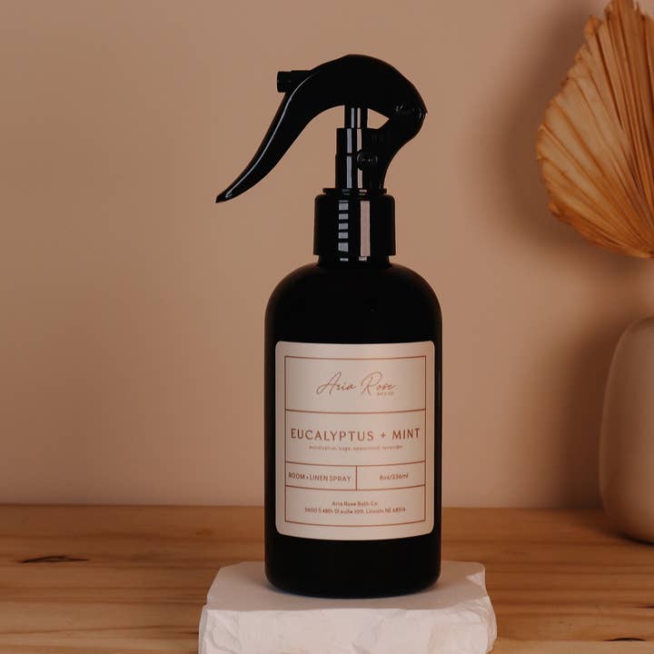 Eucalyptus Mint Room + Linen Spray for wholesale by Aria Rose Bath Co