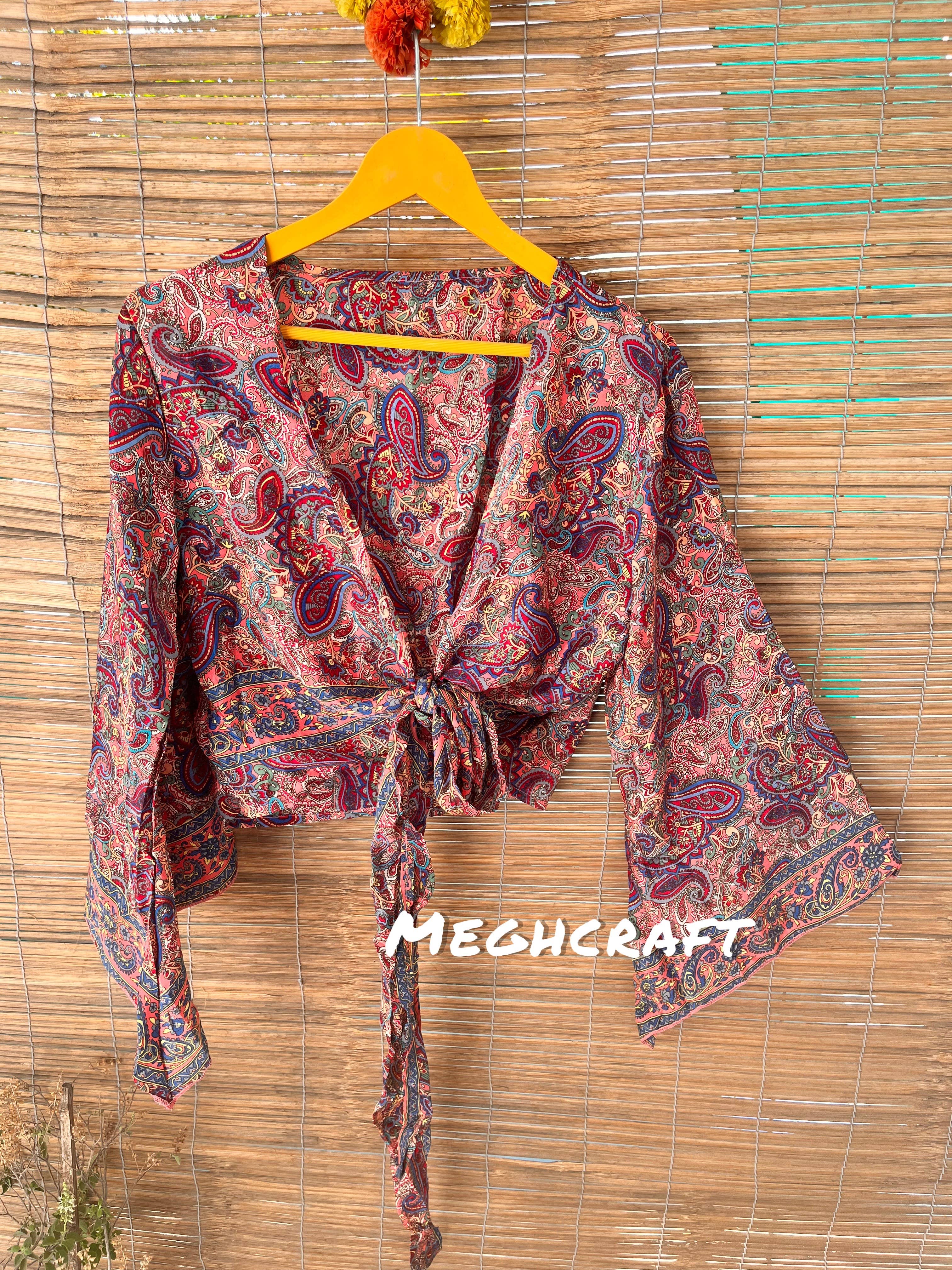 Meghcraft – Engroshandel Bluse - Dame – Silketop med klokkeærmer og bindebånd24