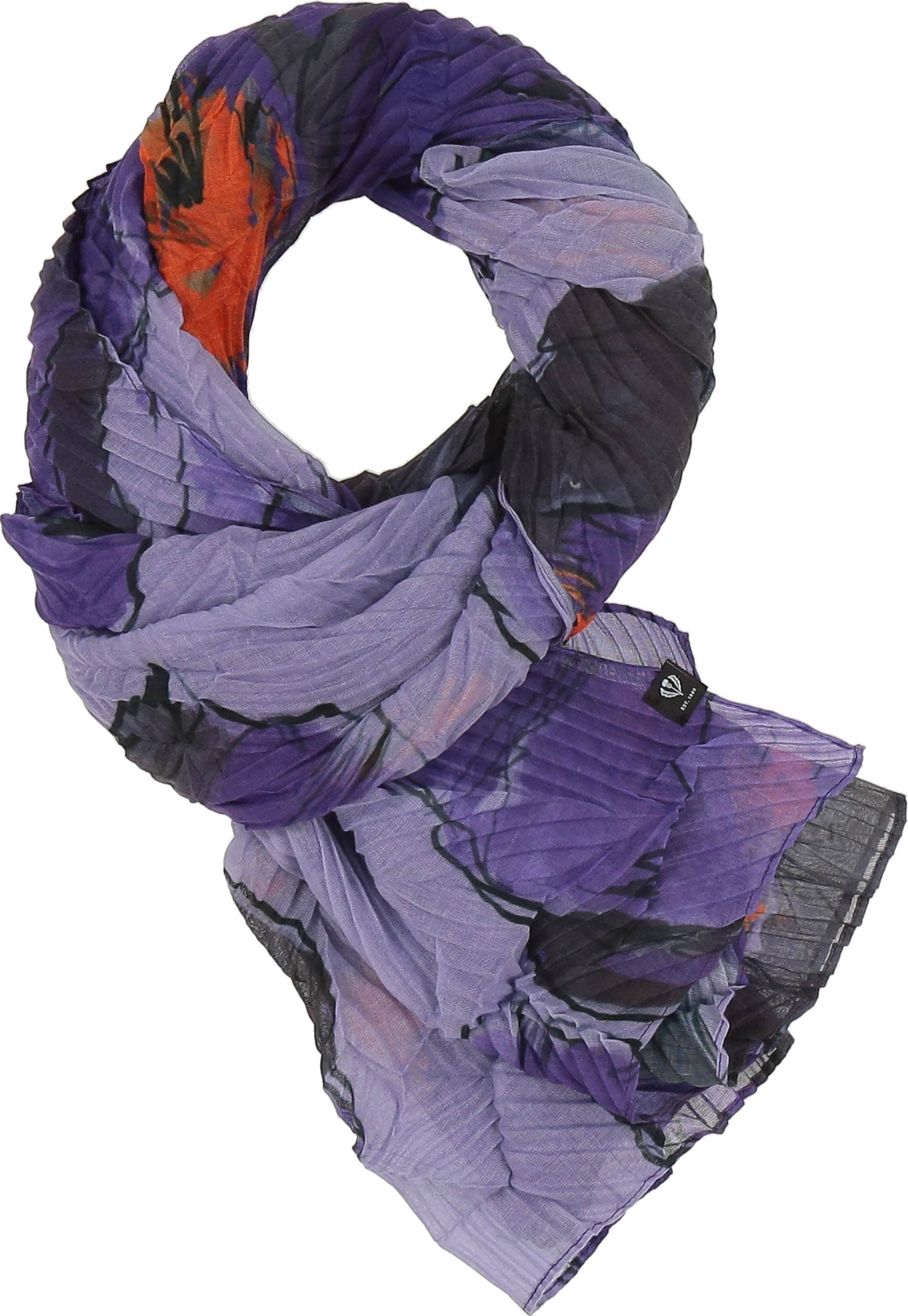FRAAS - The Scarf Company - Vente Écharpe – femme - Plisse écologique à fleurs botaniques9