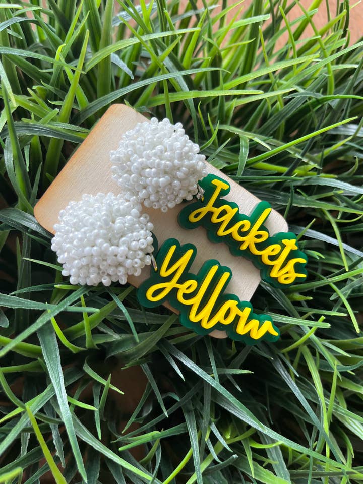 Team Spirit Earrings (Seed Bead Toppers) for wholesale by Scheu Customs LLC