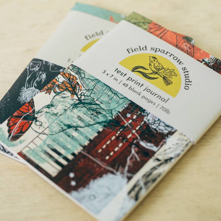 Field Sparrow Studio - Wholesale Journal/Diary - Screen Printed Travel Notebook4