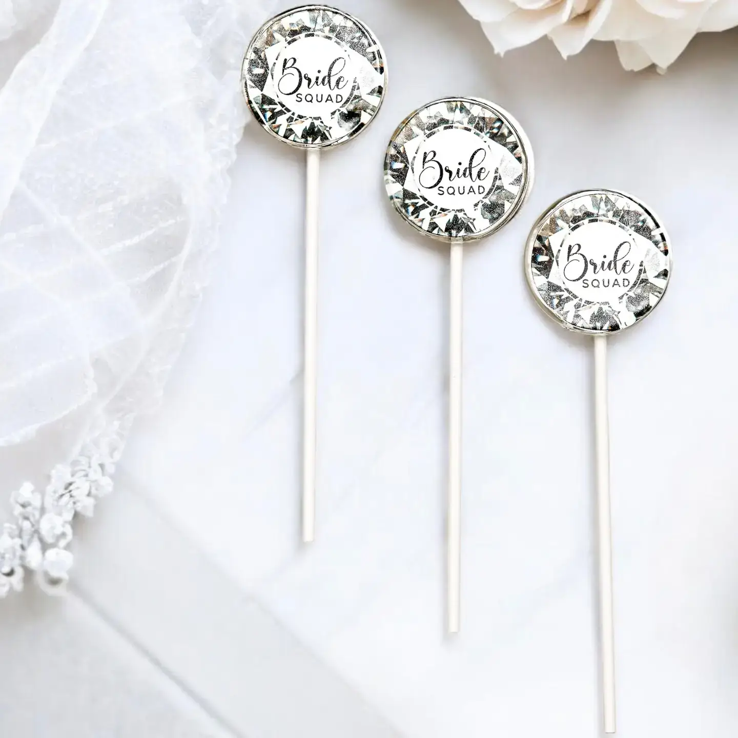 TheLollipopStudio - Wholesale Lollipop - Bride Squad Lollipops – Bachelorette - Bridal Shower Favors0