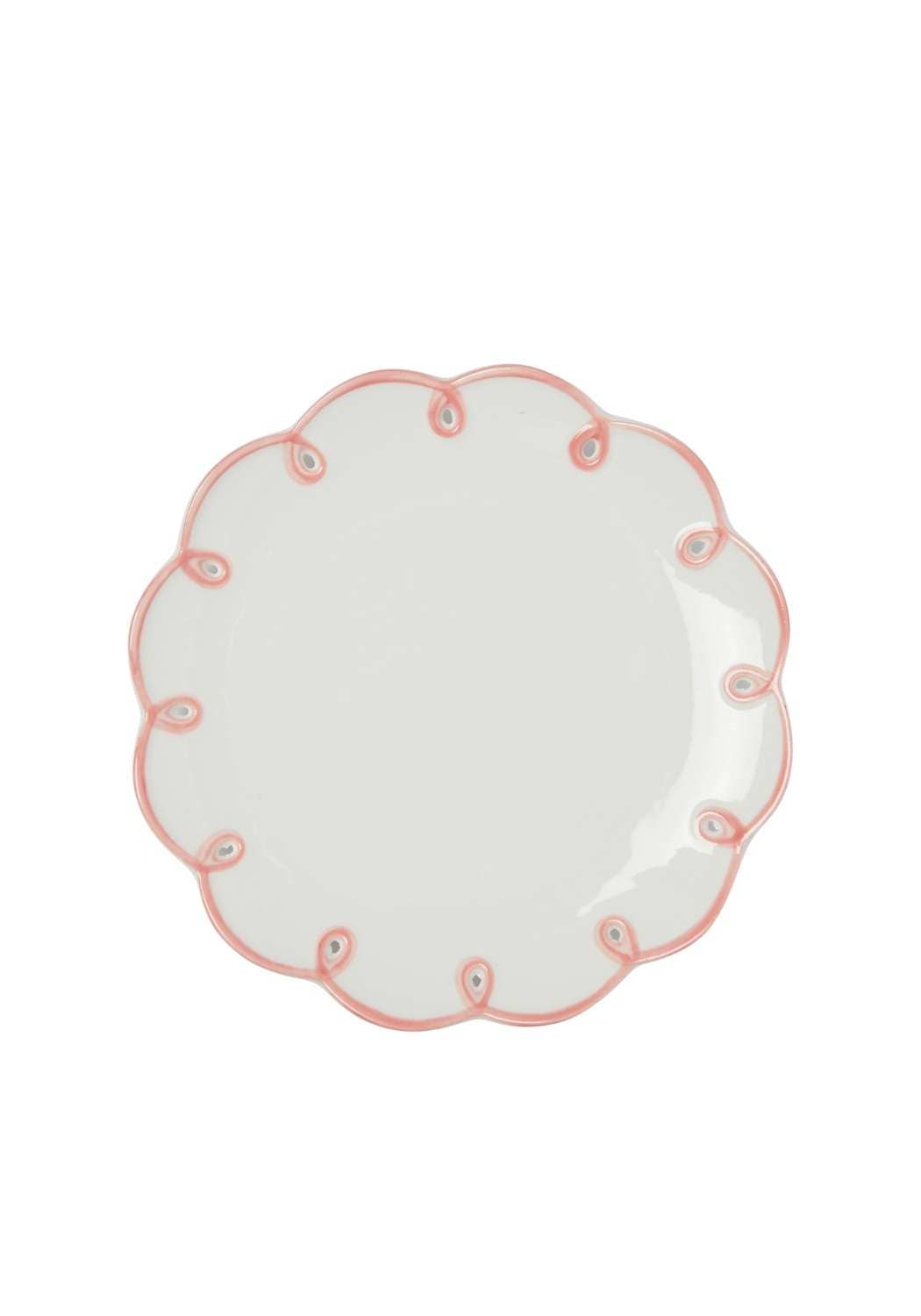 Madame Smart Ltd – wholesale Dinner plate – Pretty In Pink Scalloped Tea/Pudding Plates - Set of 42