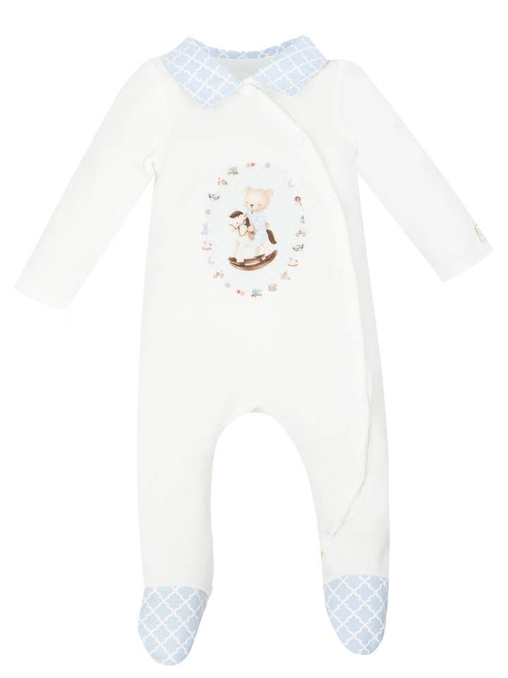 Babygrow i bomullsvelour för pojkar Andretti för wholesale av JAMIKS