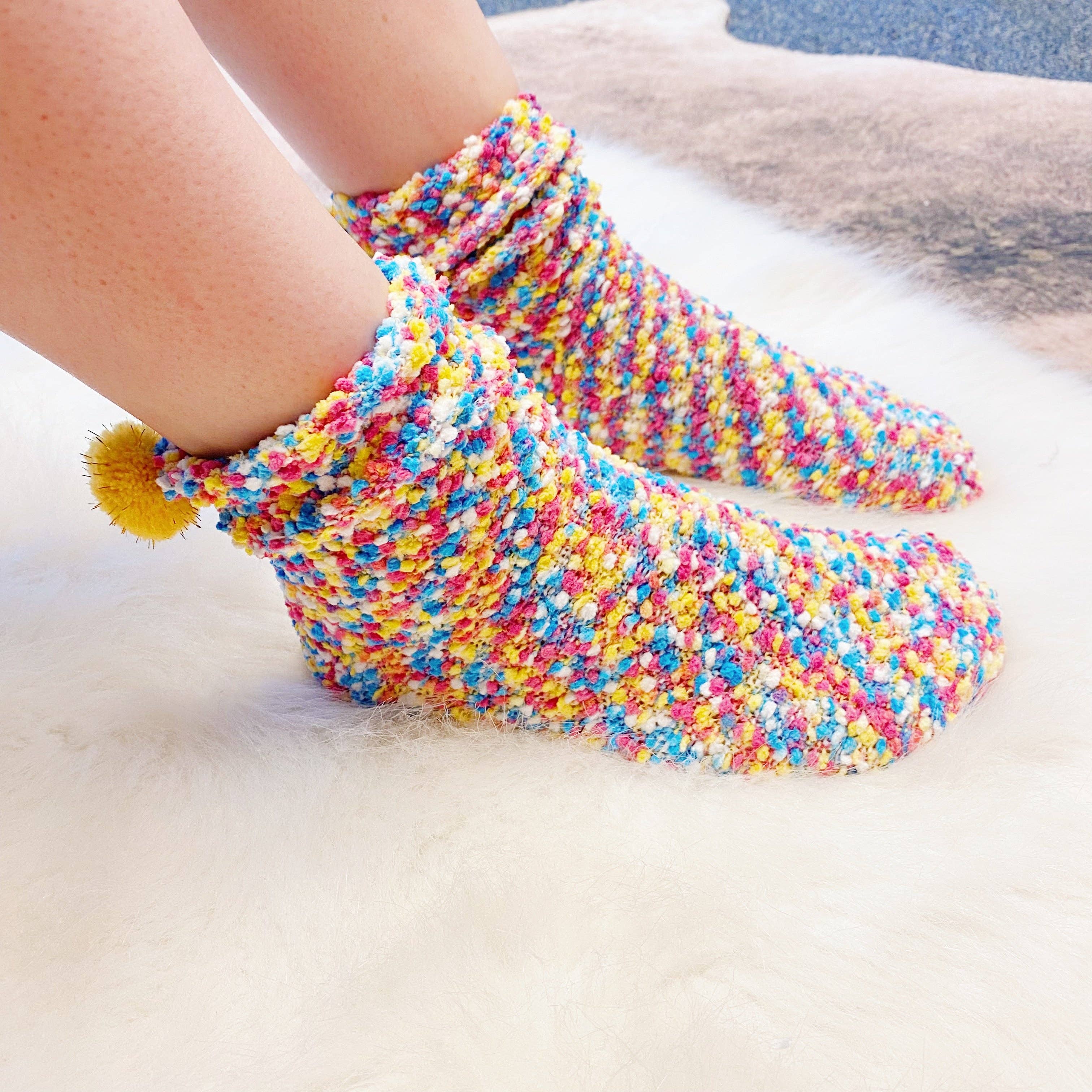 Ellison+Young - Wholesale Socks - Women's - Fuzzy Pom Confetti Socks3