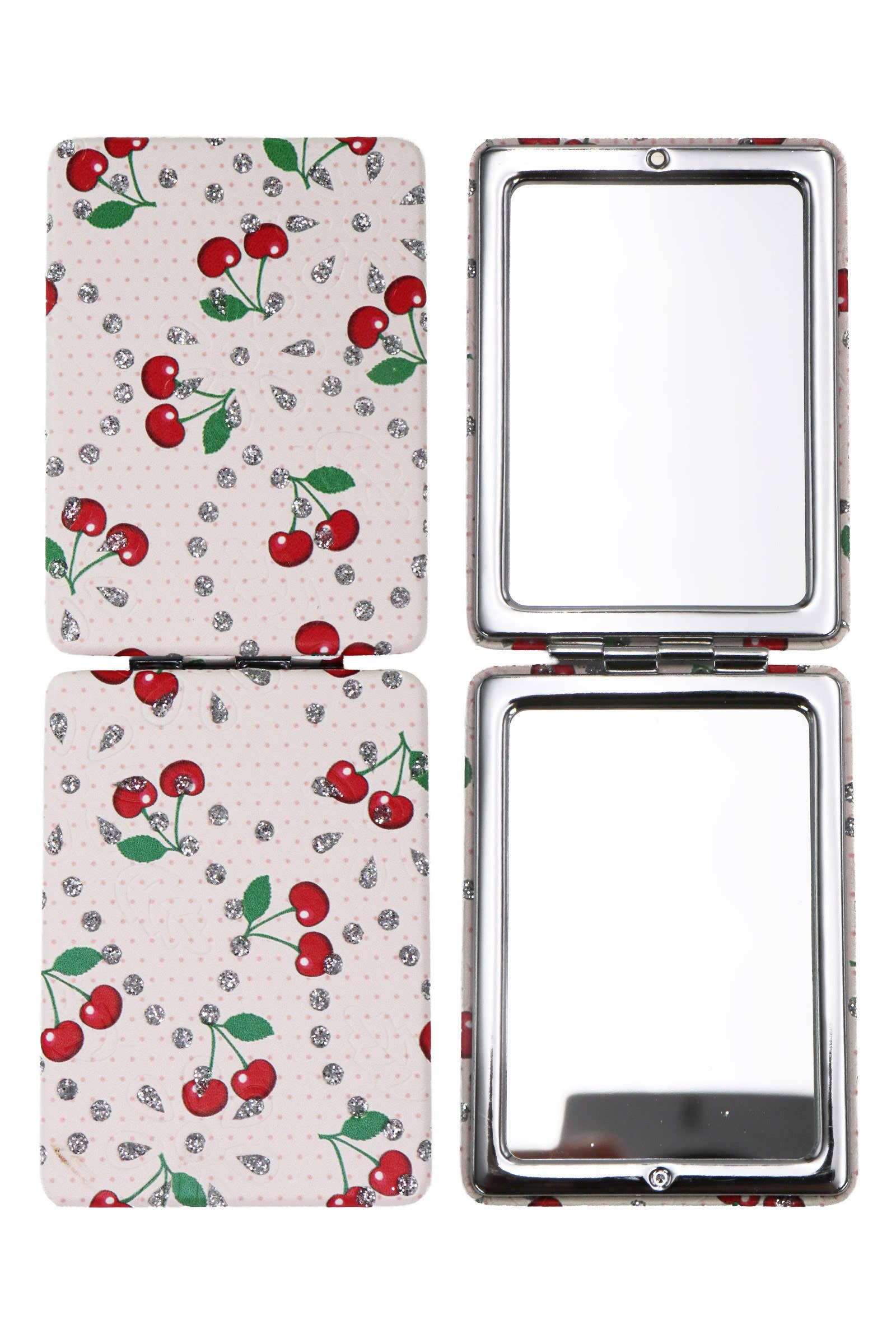 SURTIDO Espejo Compacto con Purpurina de Cereza por Todas Partes de venta al por mayor en Faire4