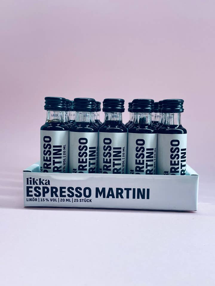 likka Espresso Martini Shot - 25 stk. boks for engroshandel hos likka Spirituosen & Liköre