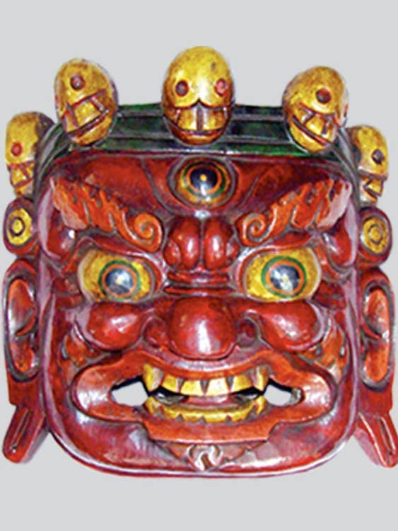 Mahakala Wooden Mask (WM-1) for wholesale by Kathmandu Imports