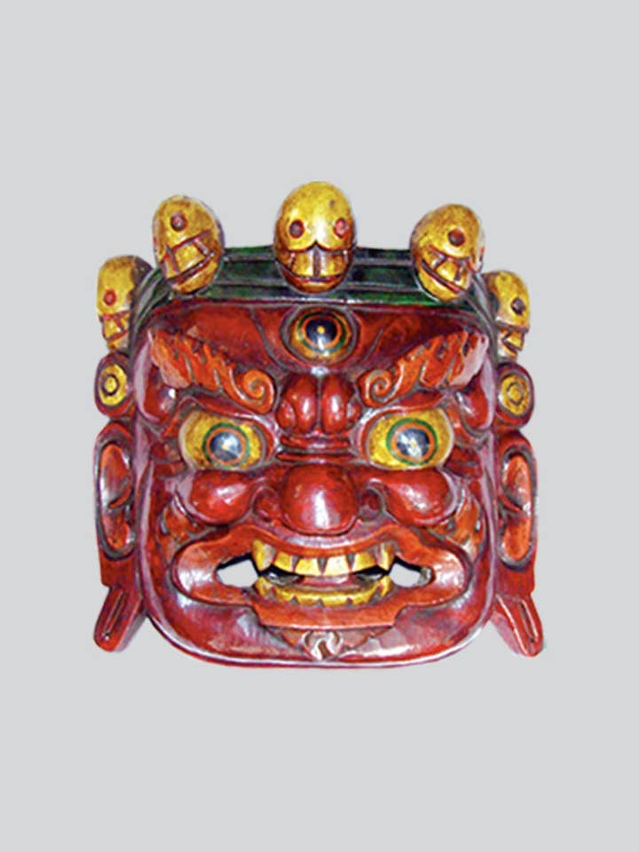 Mahakala Wooden Mask (WM-1) for wholesale by Kathmandu Imports