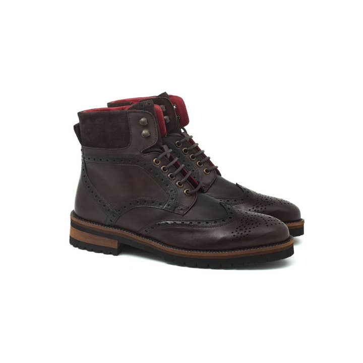 Stivaletto CRALPE-TESTA in pelle marrone per la vendita all'ingrosso da parte di Ortiz & Reed