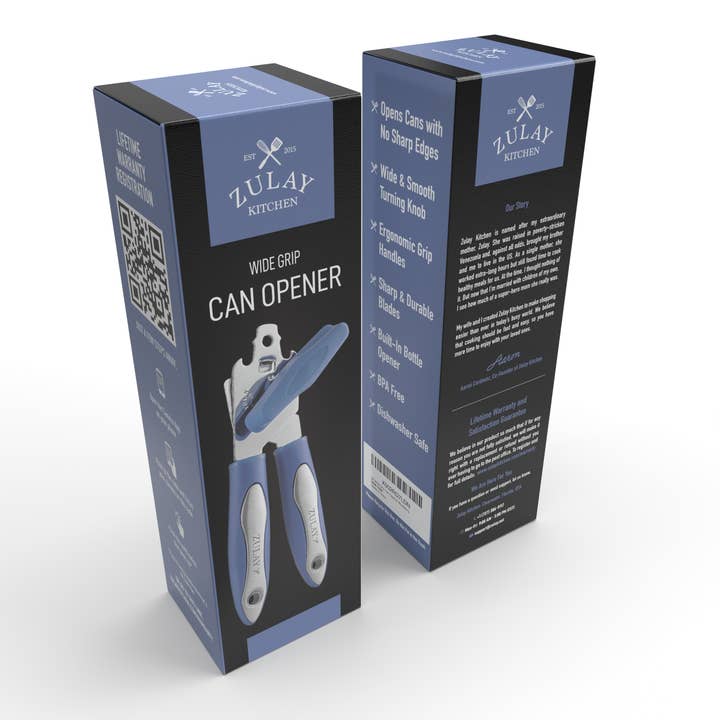 Zulay Kitchen – Abre-latas por atacado – Abre-latas resistente com grande botão de rotação1