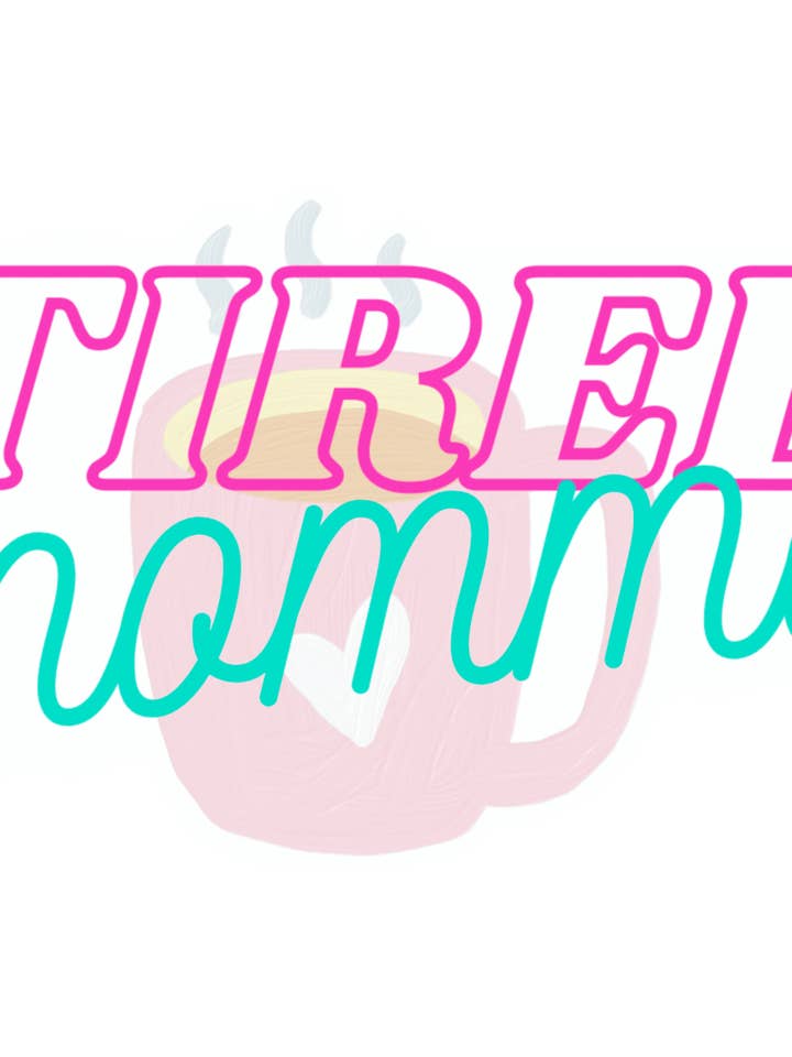 Trött Momma glansigt vinyl klistermärke för wholesale av Lil Biscuits Design