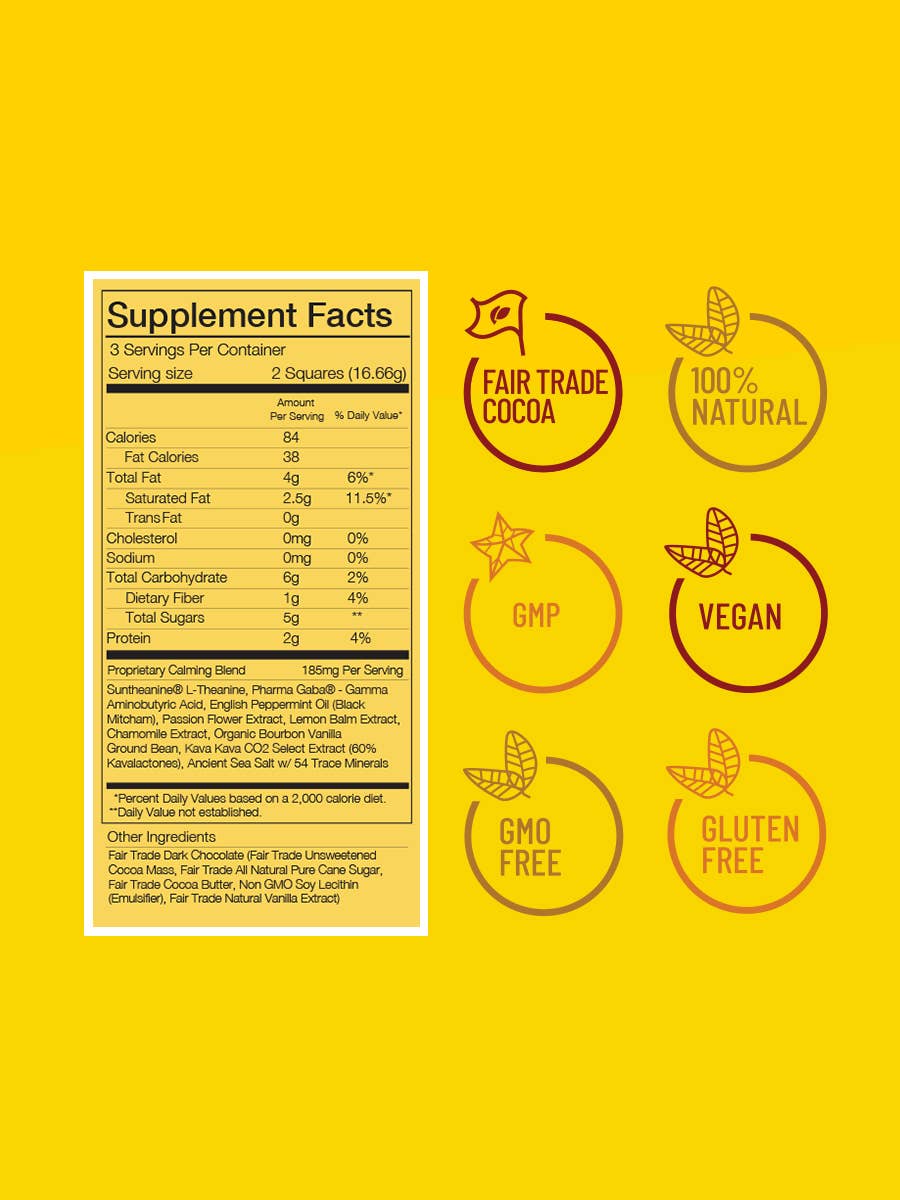 The Functional Chocolate Company - Wholesale Chocolate Bar - Carefree Chocolate - Stress & Anxiety Formula - Mellow Mint2