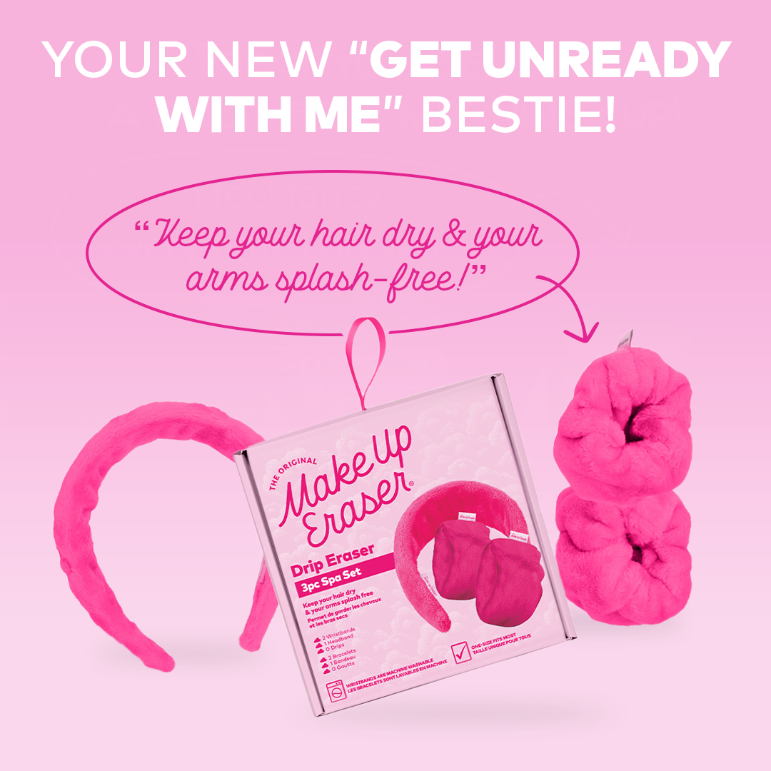 The Original MakeUp Eraser - Vendita all'ingrosso Fasce da spa - Set Regalo Spa Drip Eraser | Rosa2