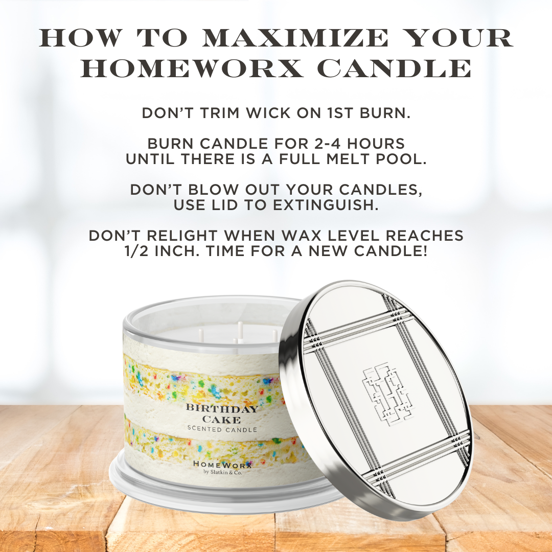 HomeWorx by Slatkin + Co. - Wholesale Jar/Filled Candle - Birthday Cake 4-wick Candle4