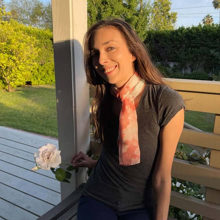 Fresh Beauty Long Silk Scarf for wholesale by Louis Jane