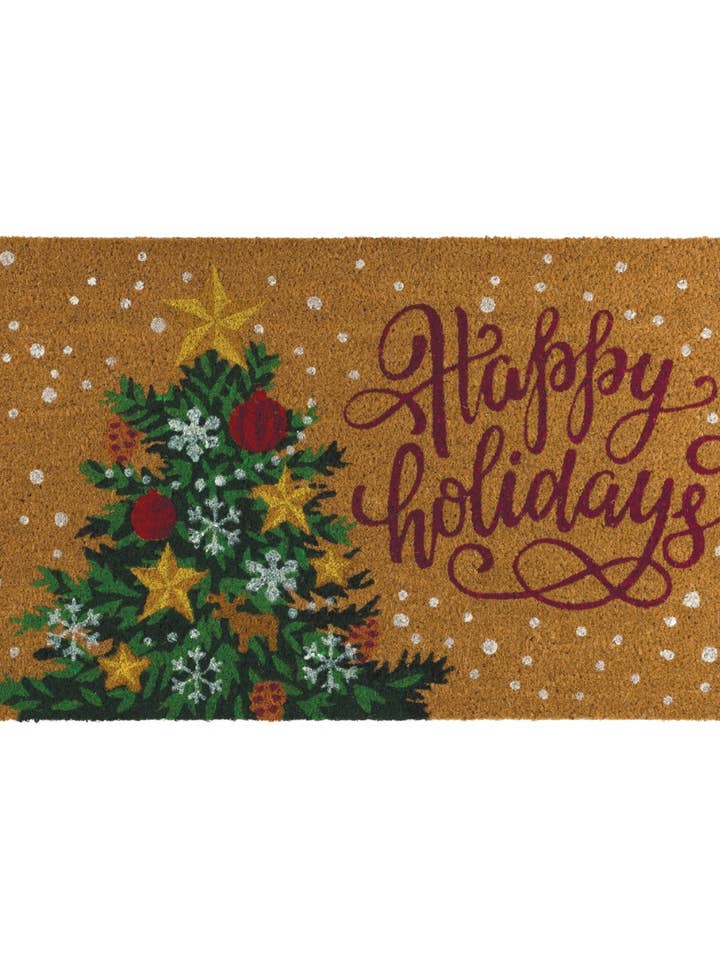 Doormat Coir - Holiday Tree for wholesale by Regal Art & Gift