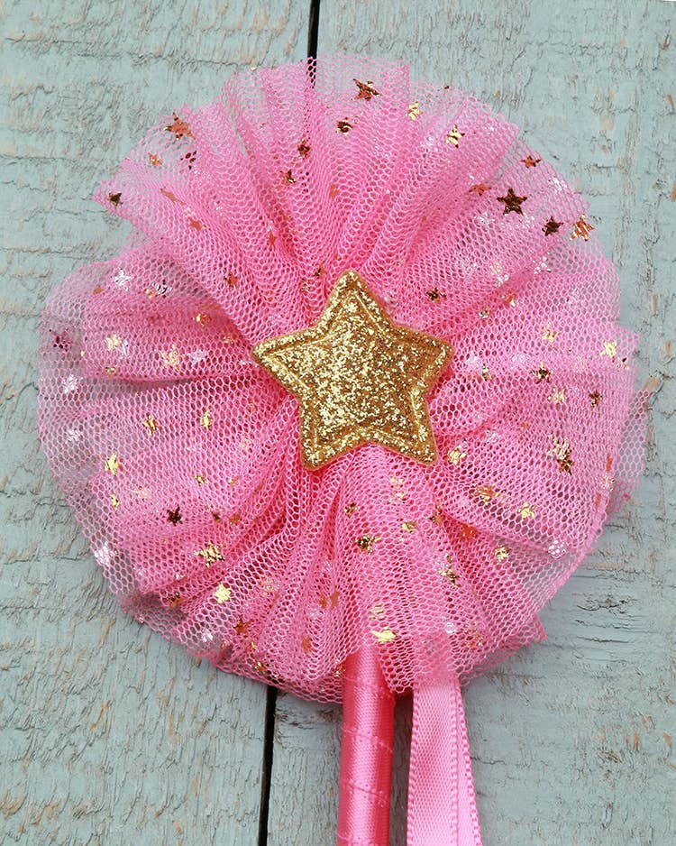 Sparkle Sisters by Couture Clips – Varinha mágica - Crianças por atacado – Varinha de tule Gold Star5