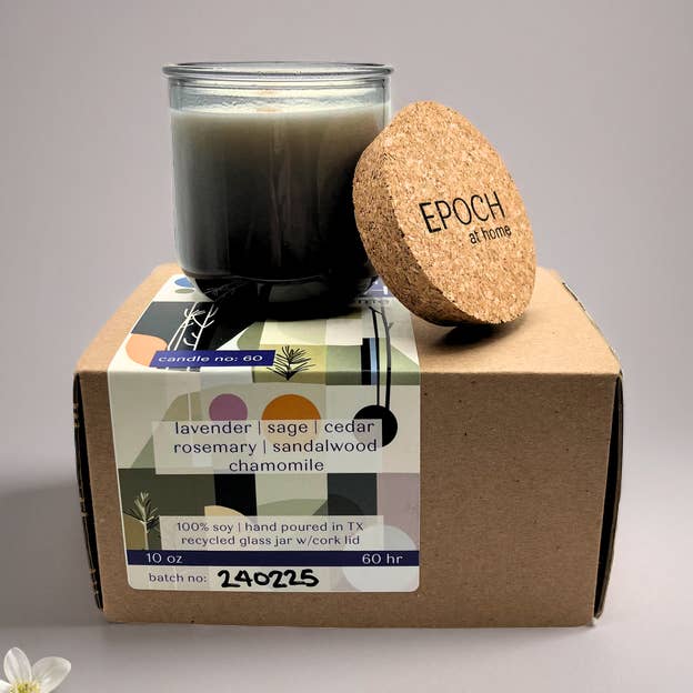 #50 Lavender, Sage, Cedar Soy Candle in Recycled Vessel for wholesale by EPOCH at home