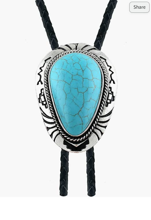 SimpleNGreat - Wholesale Belt Buckle - Men's - Western Cowboy Turquoise Bolo Tie