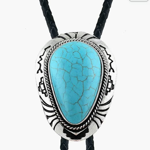 SimpleNGreat - Wholesale Belt Buckle - Men's - Western Cowboy Turquoise Bolo Tie0