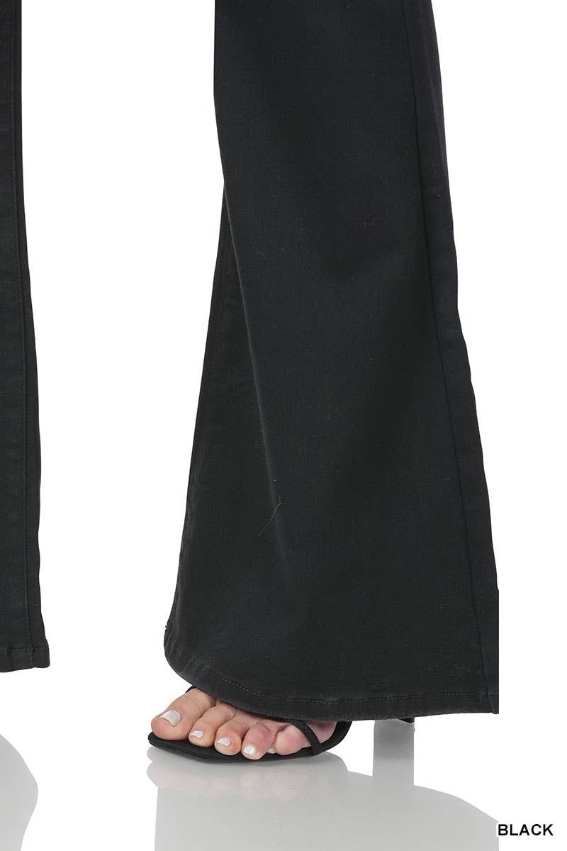 SVART-134072 ,.SC134072 HÖG MIDJA UTSVÄNGDA DENIMBYXOR för wholesale på Faire5