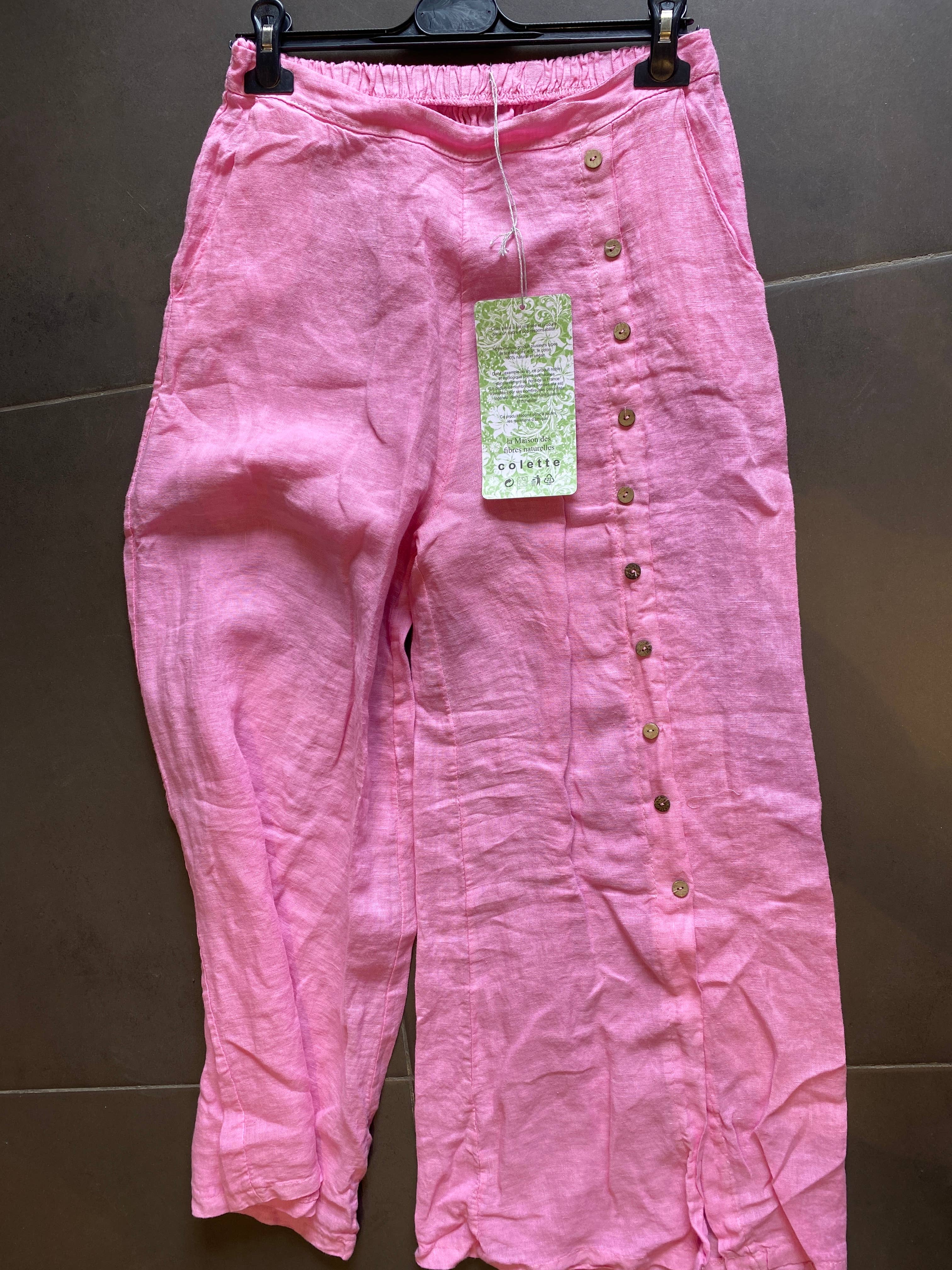 la maison des fibres naturelles – Engroshandel Bukser - Dame – Knapbukser med lige ben 9320 100%LIN0