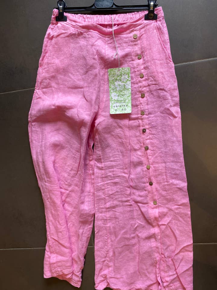 la maison des fibres naturelles – Engroshandel Bukser - Dame – Knapbukser med lige ben 9320 100%LIN