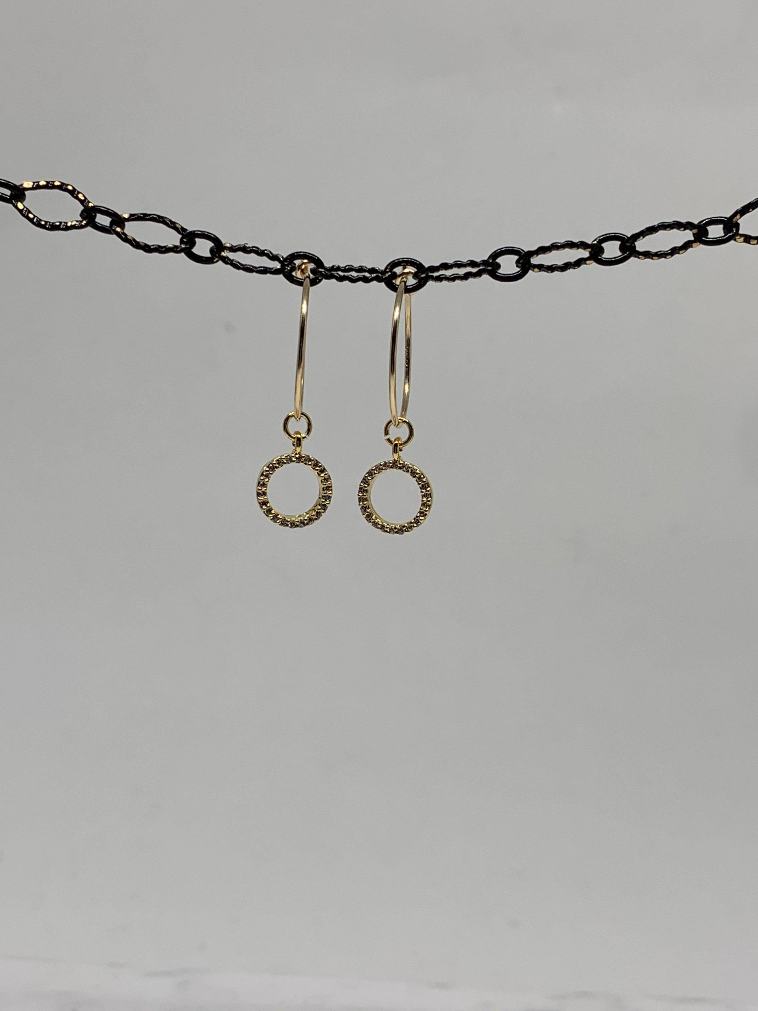 BMR - Wholesale Dangle Earrings - Small Gold Hoop With Assorted Tiny Charms17