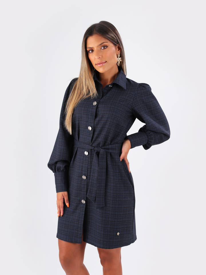 Kariertes Kleid für den Großhandel von IMPURO