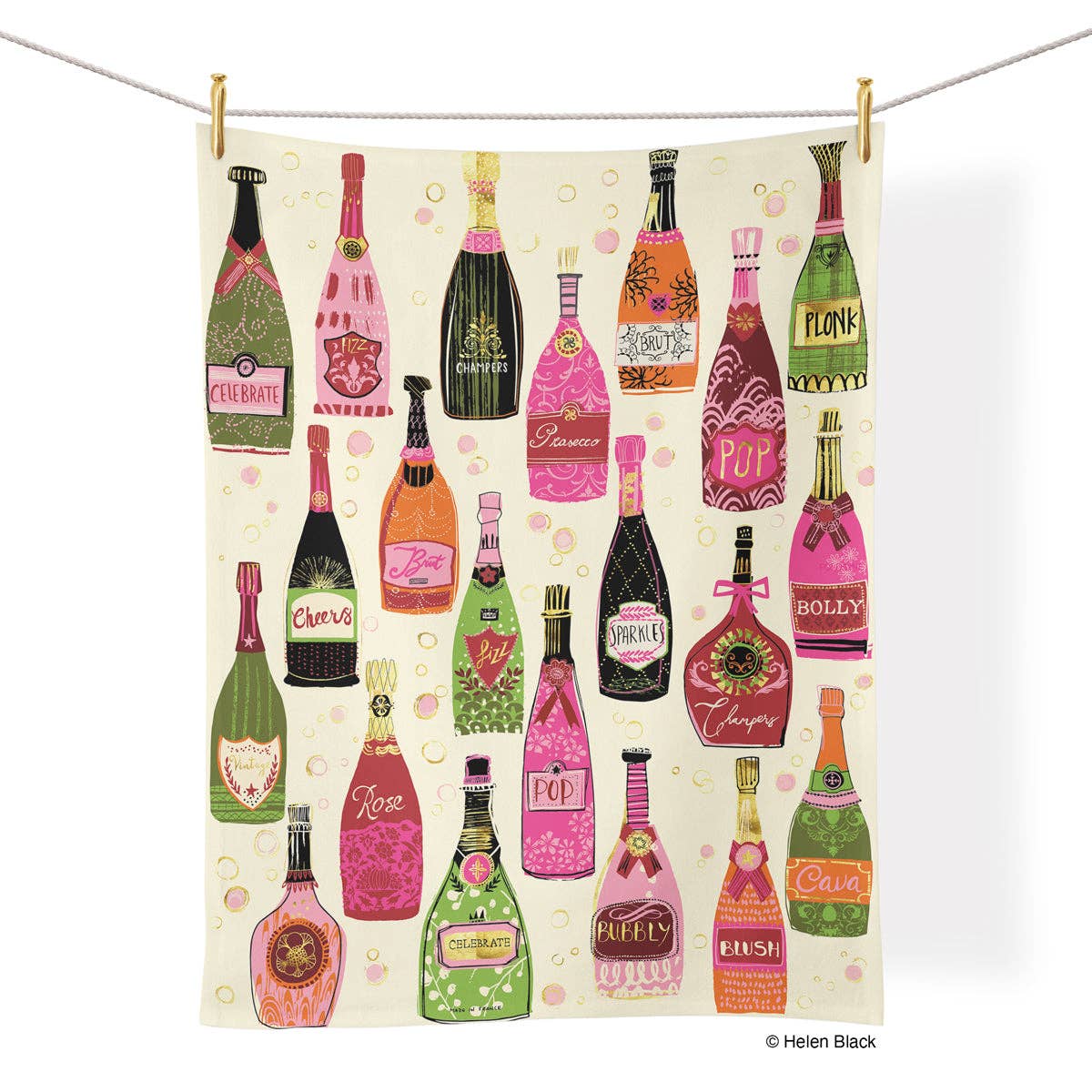 WerkShoppe - Wholesale Tea Towel - Bubble Pop Fizz Cotton Tea Towel0