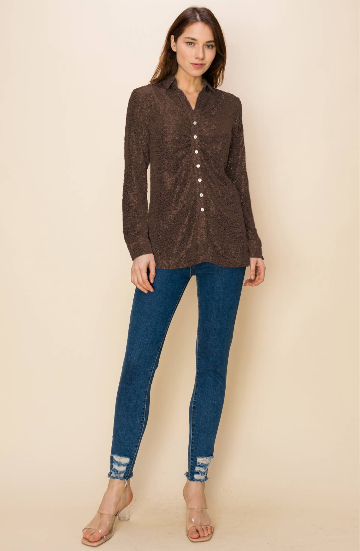 W.A.Y. --Wonderful And Young - Vendita all'ingrosso Camicia - Donna - CAMICIA CON PAILLETTES W.A.Y 
7