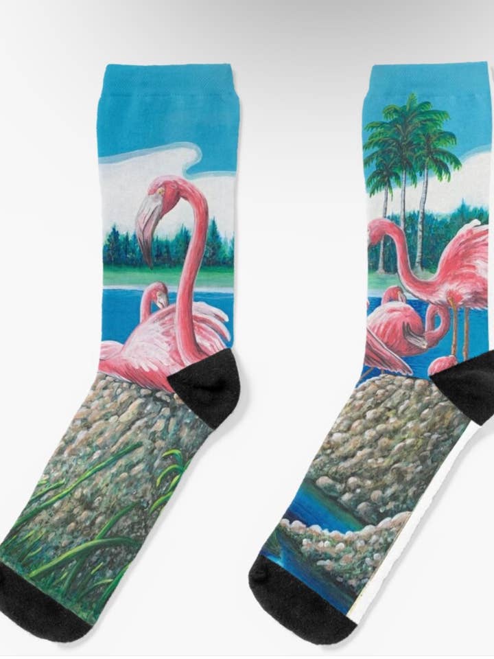 Flamingos Socks Unisex for wholesale by SixThreeFouR