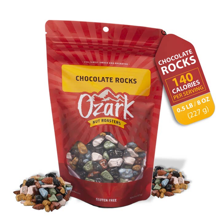Red - Chocolate Rocks for wholesale by Ozark Nut Roasters