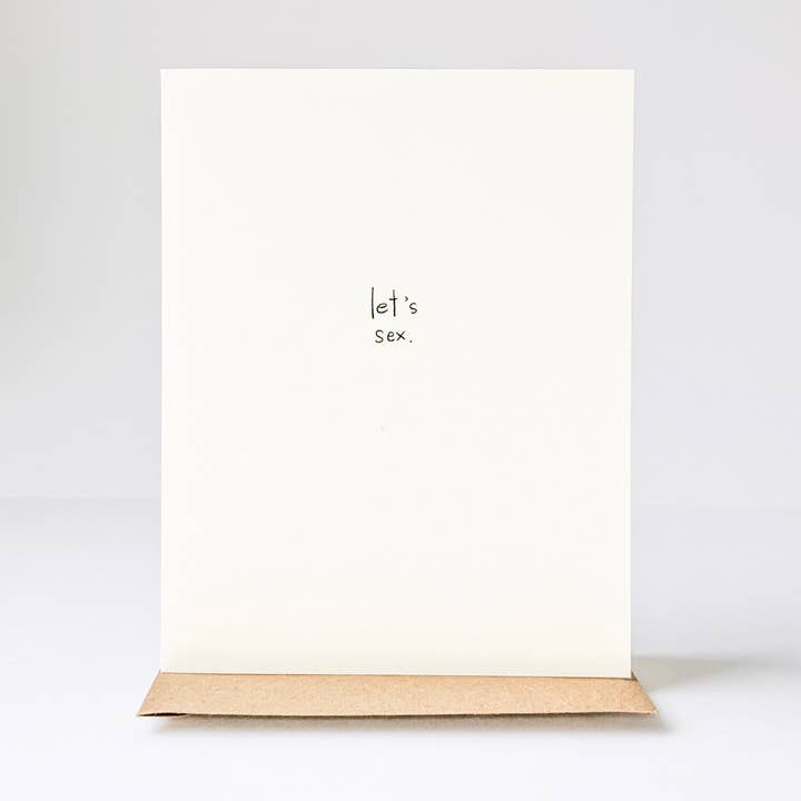 Let's Sex Card for wholesale by under the stairs paper co.