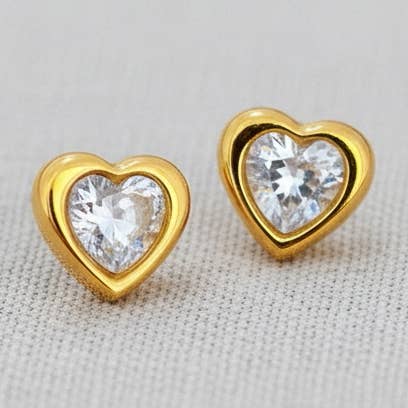 Titanium Heart Stud Earrings for wholesale by scentll jewelry