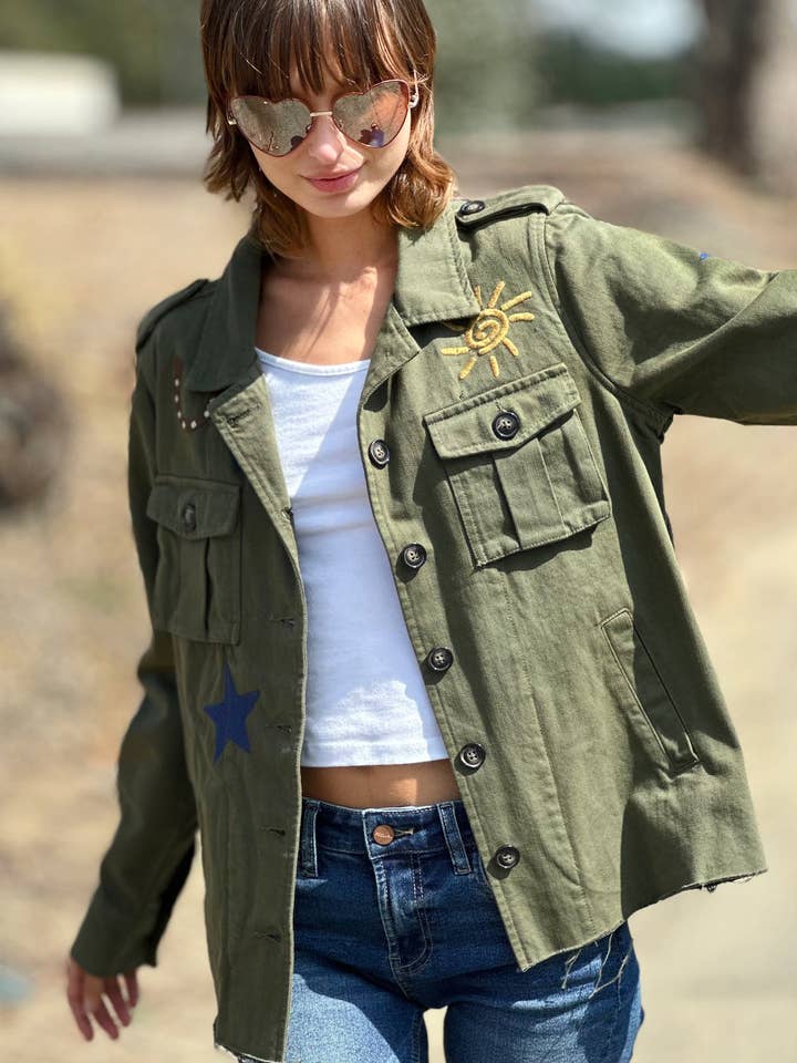 Chaqueta bordada Lucky Me para venta al por mayor de Billy T