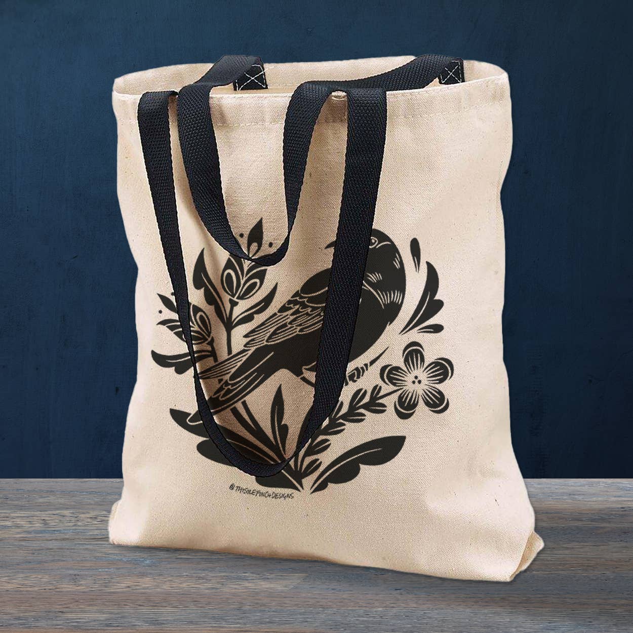 Thistle Finch Designs - Vendita all'ingrosso Borsa tote - Unisex - Borsa a tracolla olandese Crow Distelfink PA2
