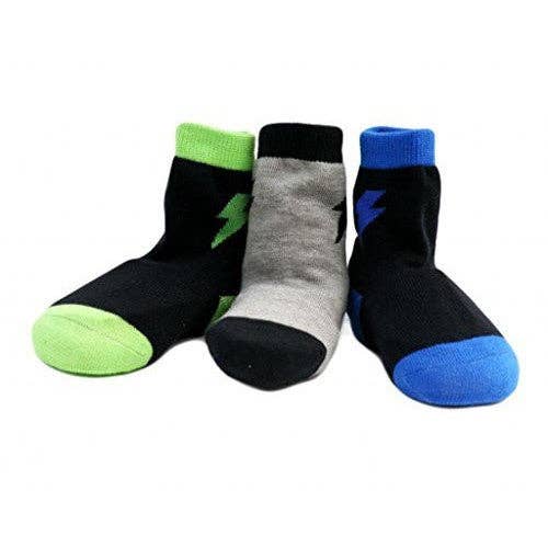 Juego de calcetines de algodón orgánico con relámpagos para niño para venta al por mayor de Knuckleheads Clothing