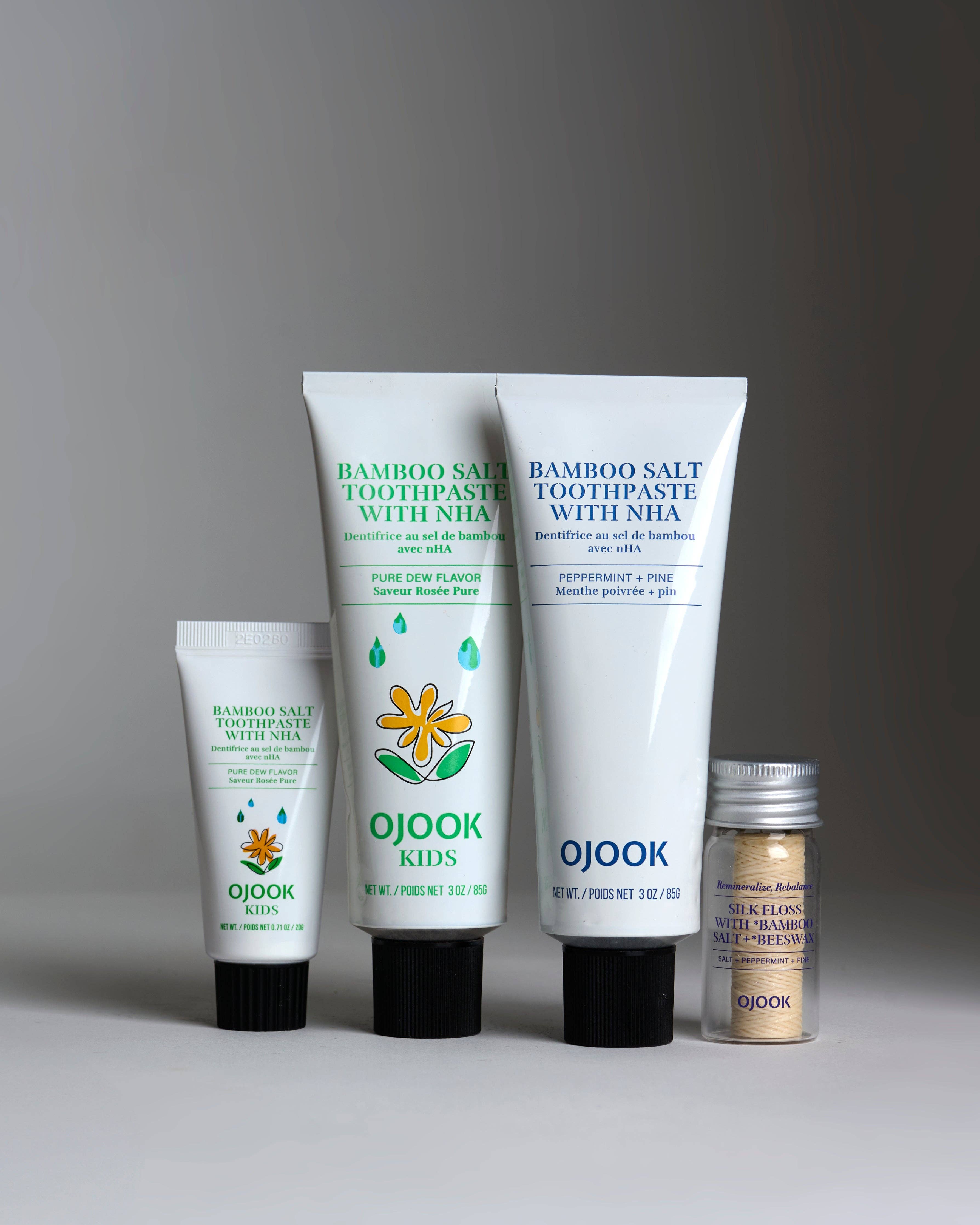 OJOOK - Wholesale Toothpaste - Kids Bamboo Salt Toothpaste with nHA - Pure Dew (2 sizes)6