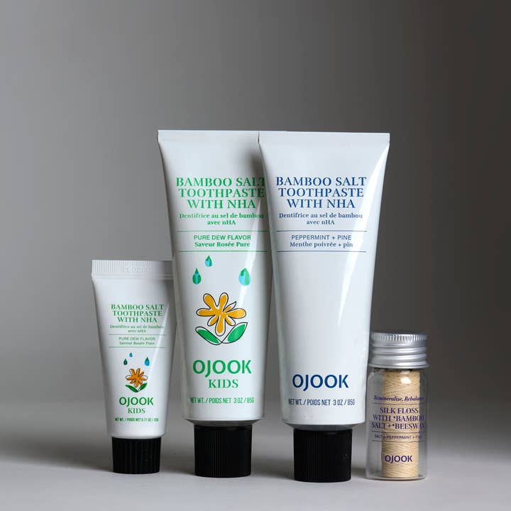 OJOOK - Wholesale Toothpaste - Kids Bamboo Salt Toothpaste with nHA - Pure Dew (2 sizes)6
