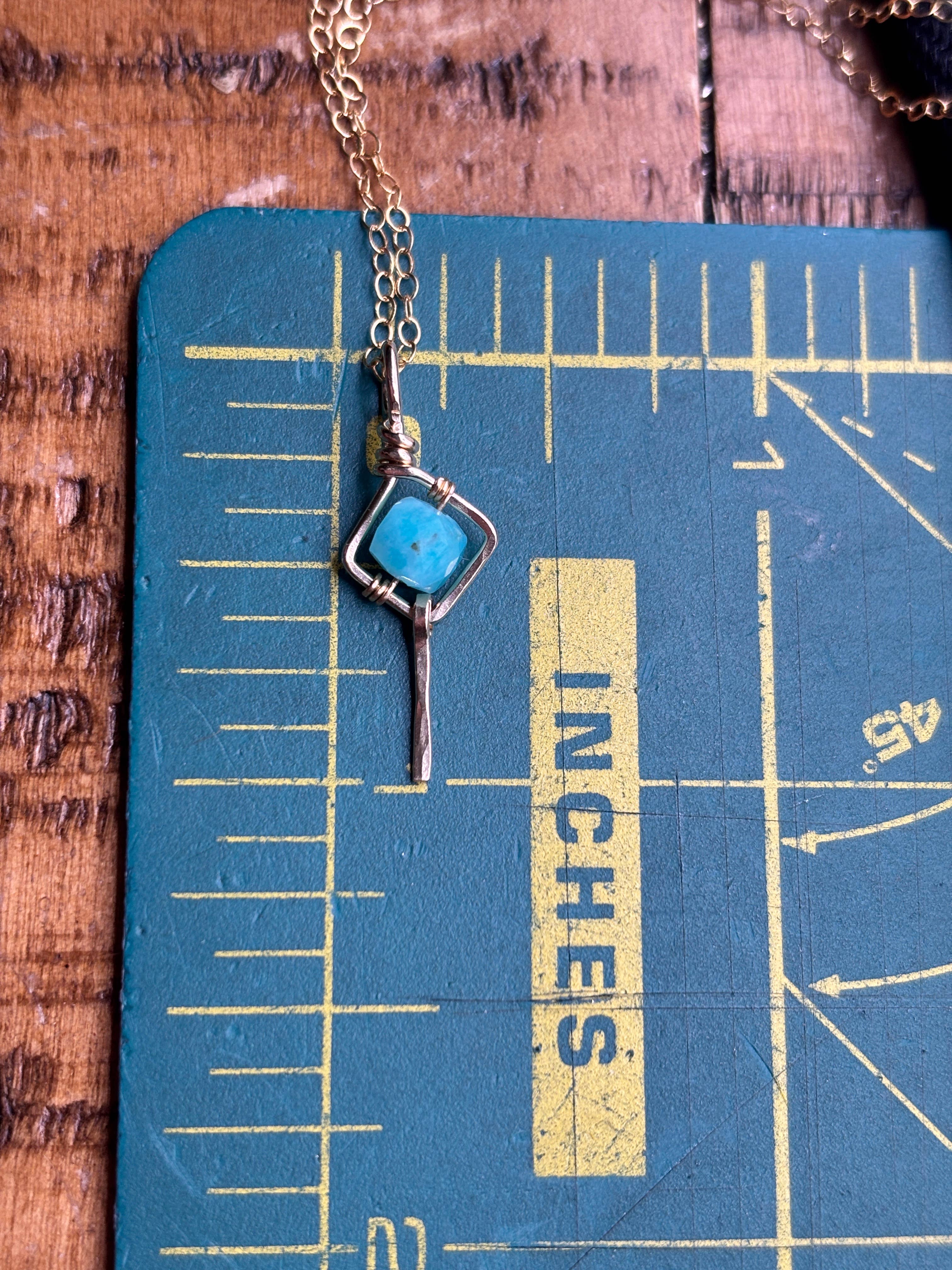 Rachel Renee Jewelry - Wholesale Pendant/Charm Necklace - VERA Dainty Square Gemstone Necklace - More Color Choices 6