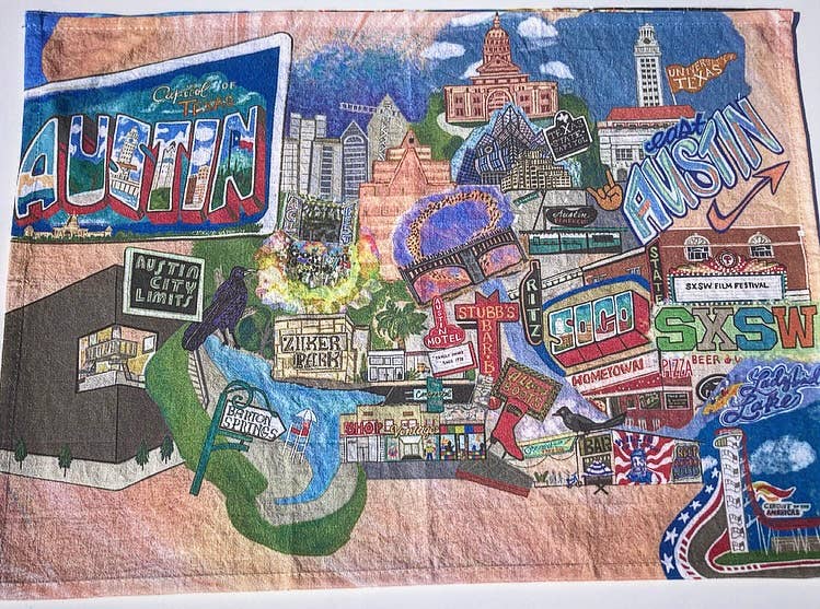 Domesticadence - Wholesale Tea Towel - Hand-Drawn Nashville, TN Tea Towels1