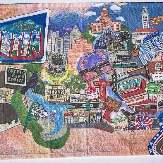 Domesticadence - Wholesale Tea Towel - Hand-Drawn Nashville, TN Tea Towels1