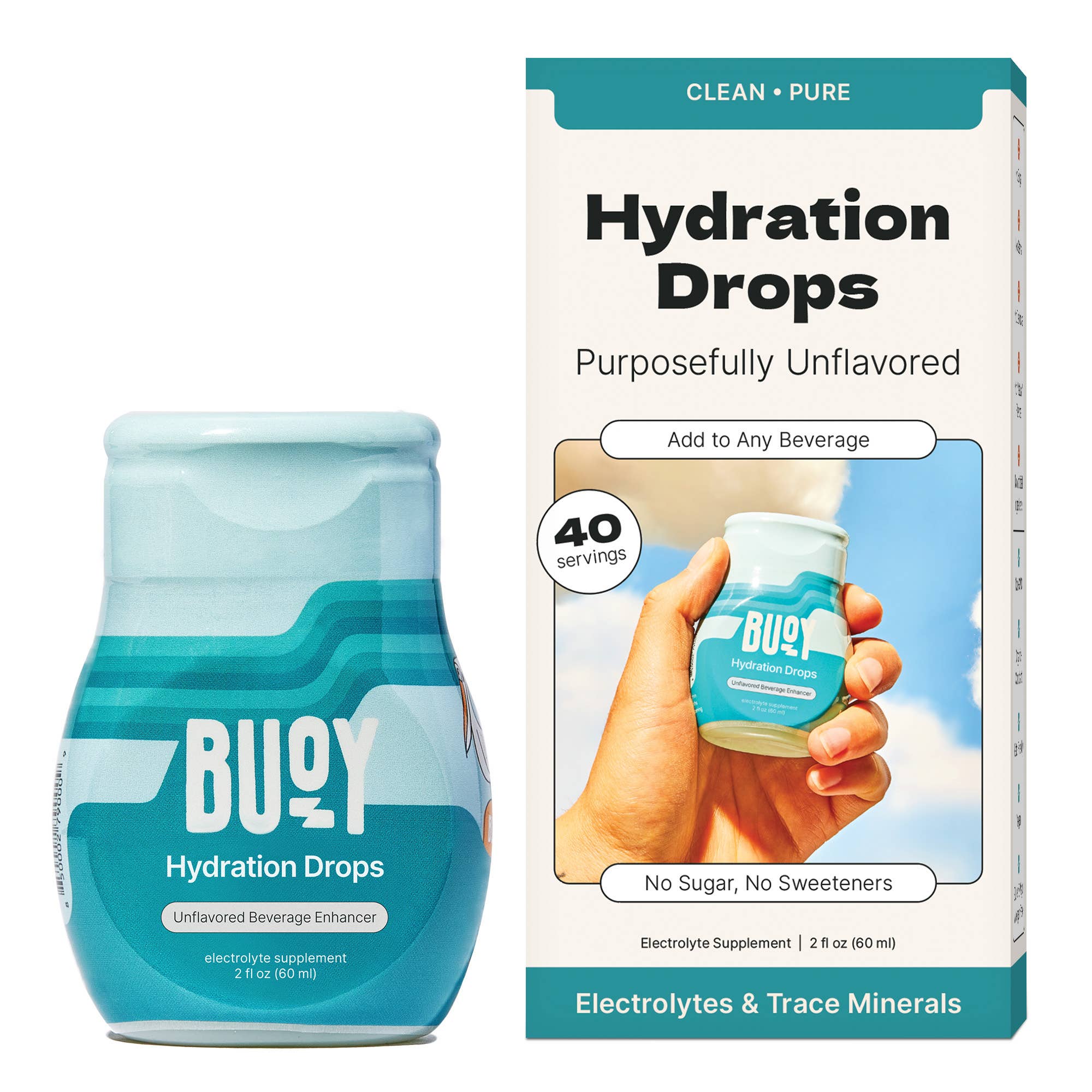 Buoy Hydration - Wholesale Powdered Health Drink - Hydration Drops: Unsweetened Electrolytes for Any Beverage6