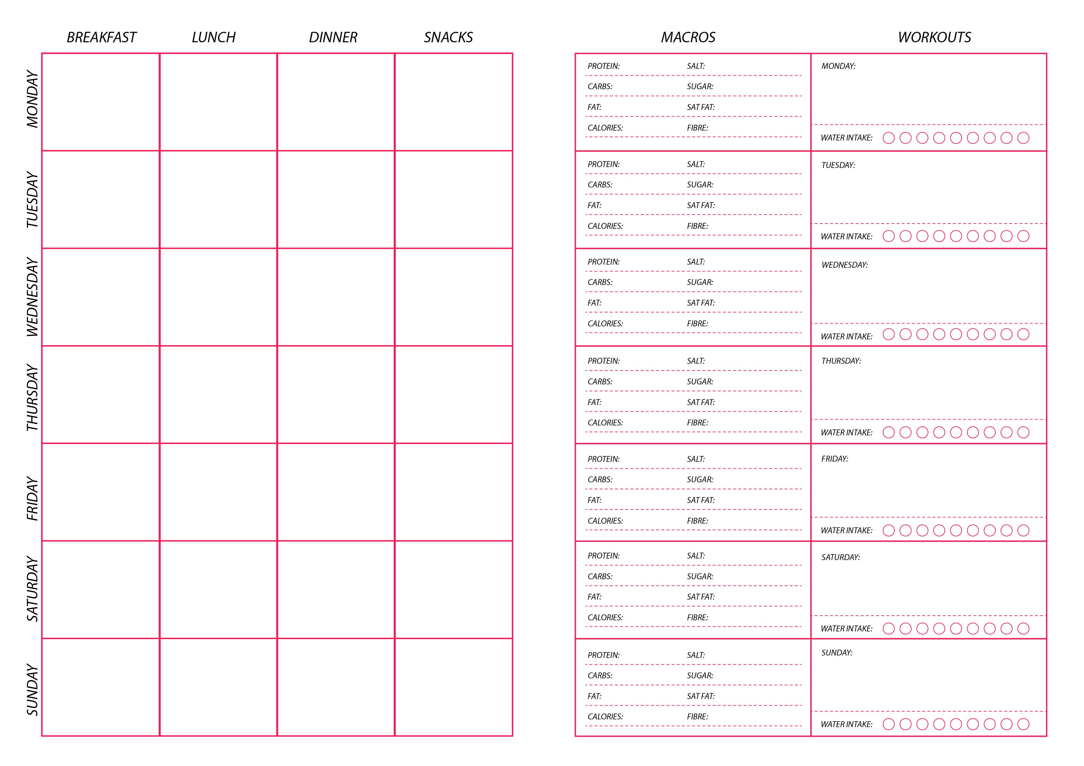 Nevele Official – wholesale Journal/diary – Fitness Journal With Body Outlines1